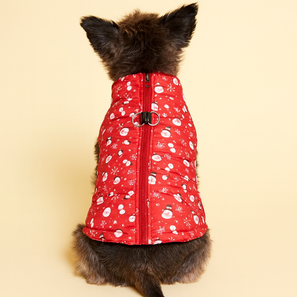 Santa Snowflake Pup Puffer