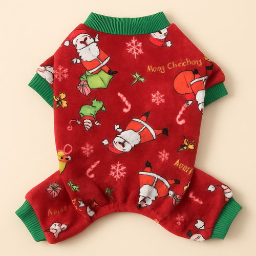 Classic Santa Joy Pup Pajamas