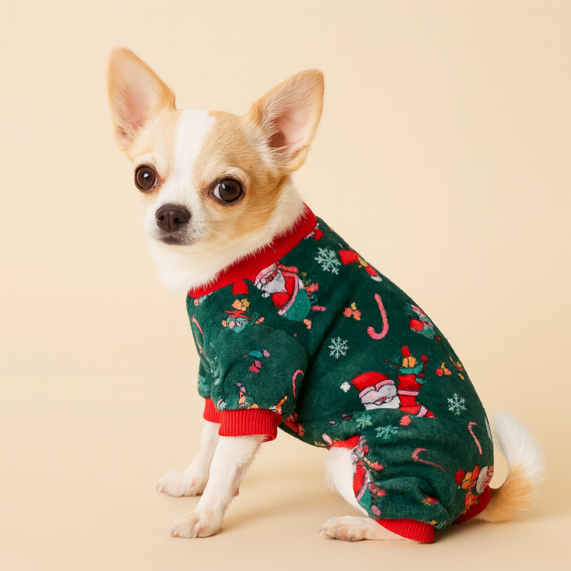 Green Santa Christmas Pajamas