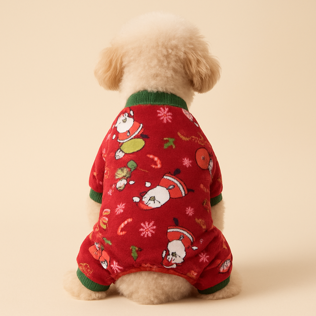Classic Santa Joy Pup Pajamas