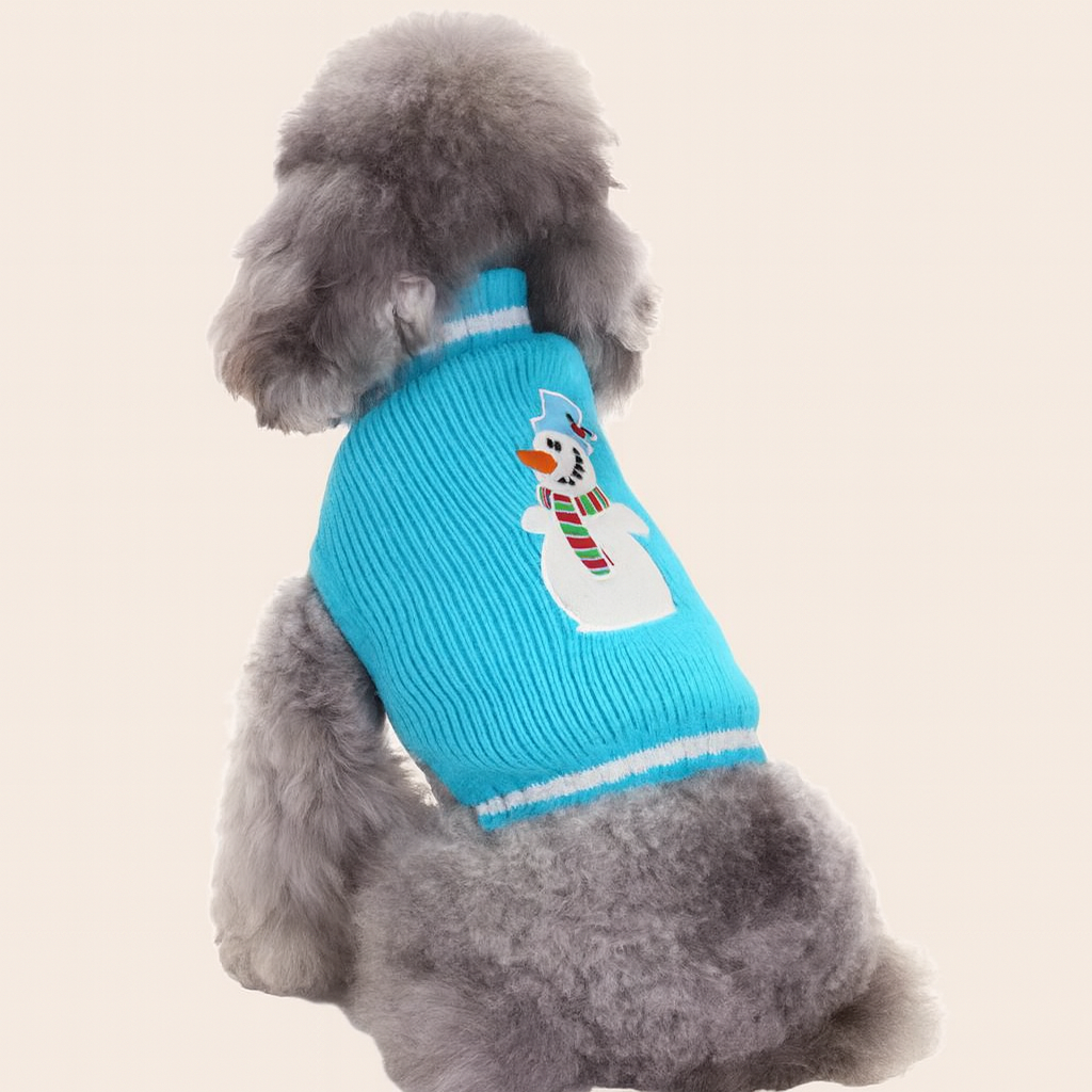 Frosty Blue Snowman Sweater