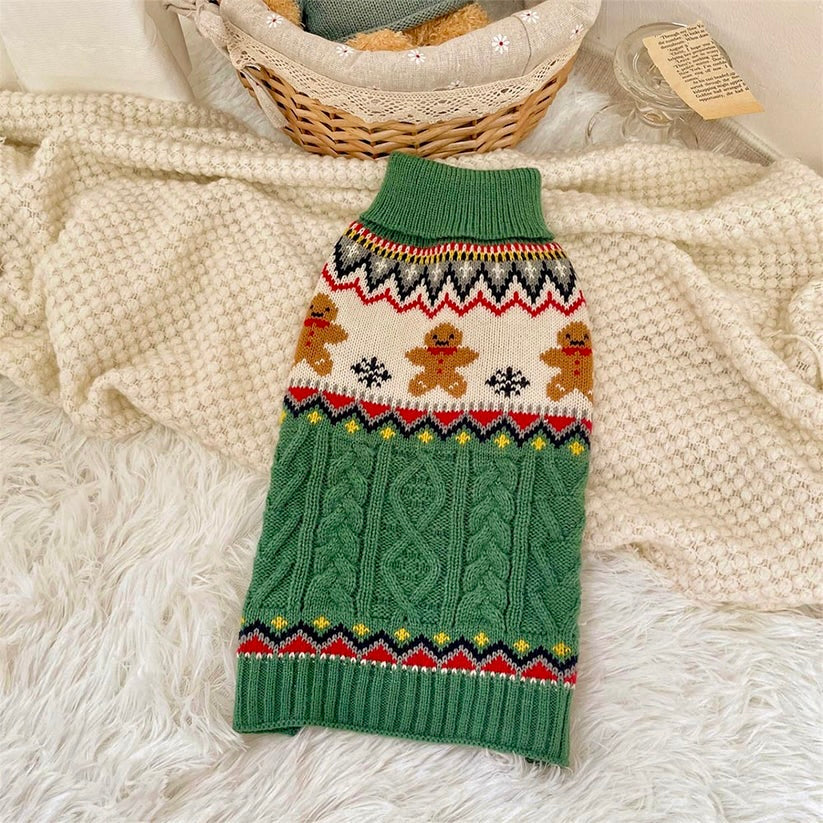 Gingerbread Crunch Holiday Pup Sweater