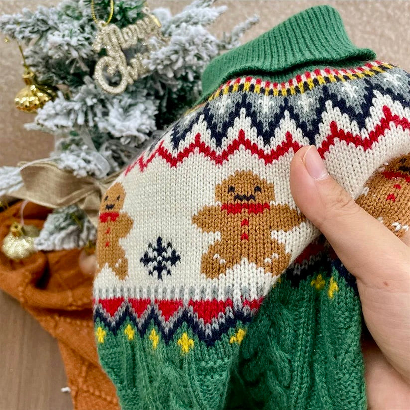 Gingerbread Crunch Holiday Pup Sweater