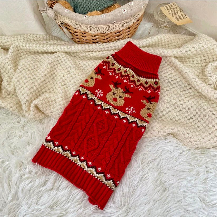 Rudolph Knit Holiday Pup Sweater