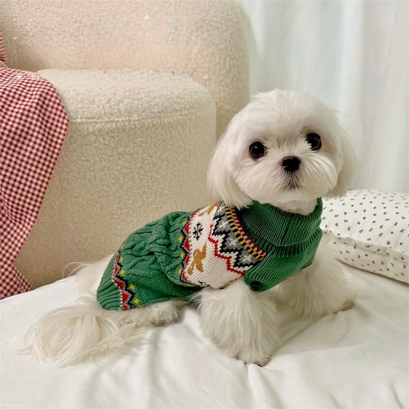 Gingerbread Crunch Holiday Pup Sweater