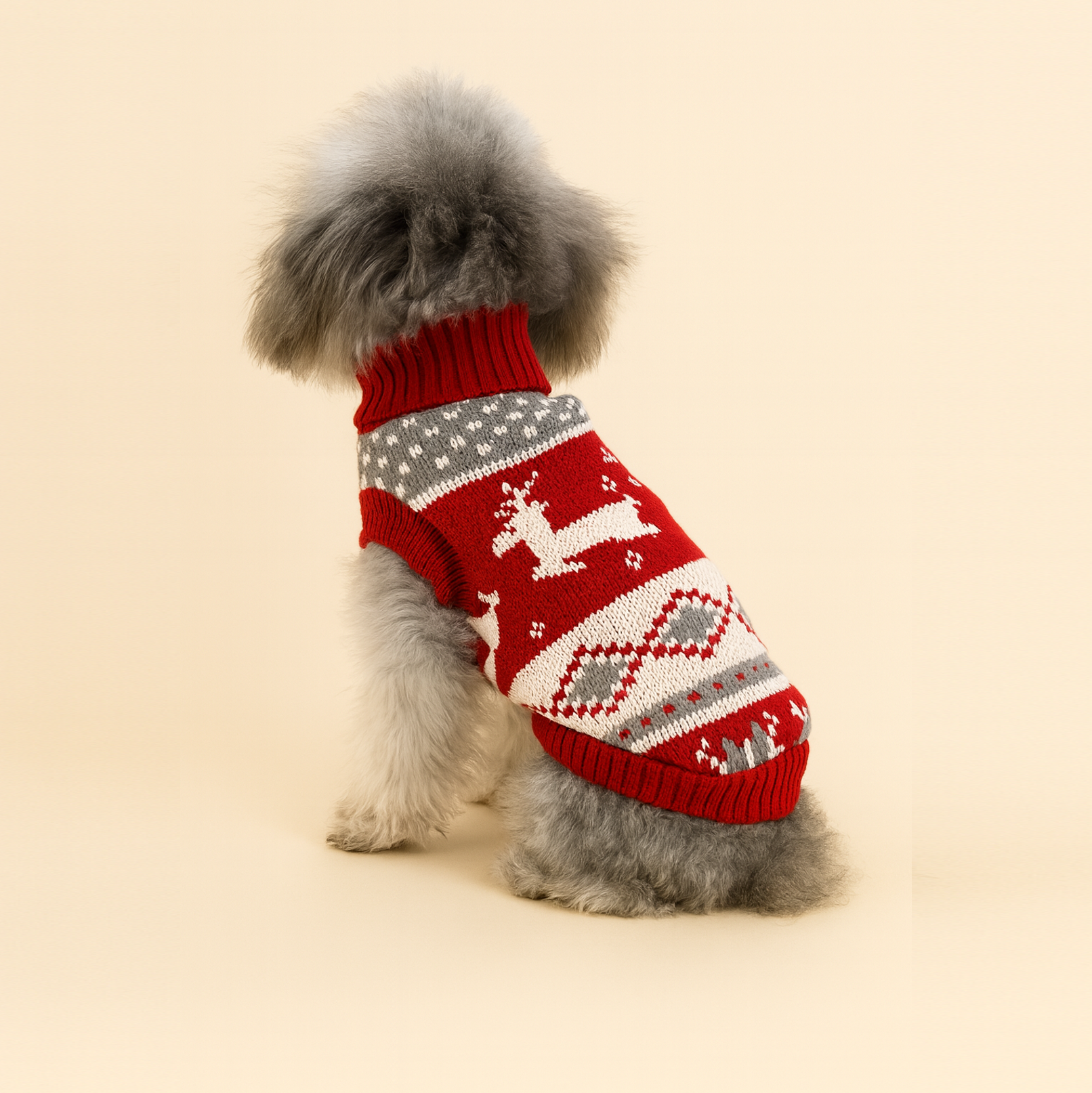 Nordic Reindeer Pup Sweater