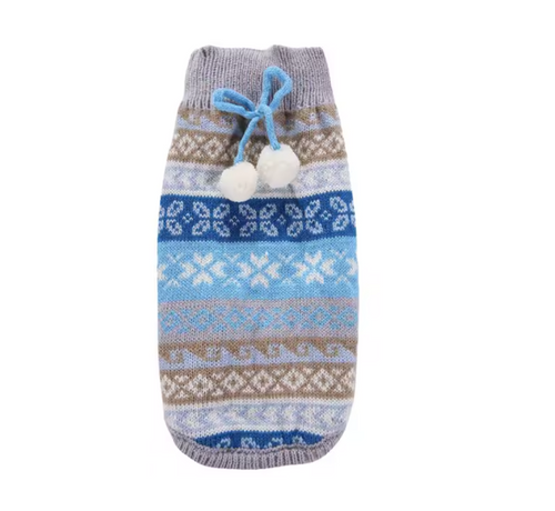 Blue Snowflake Cozy Knit