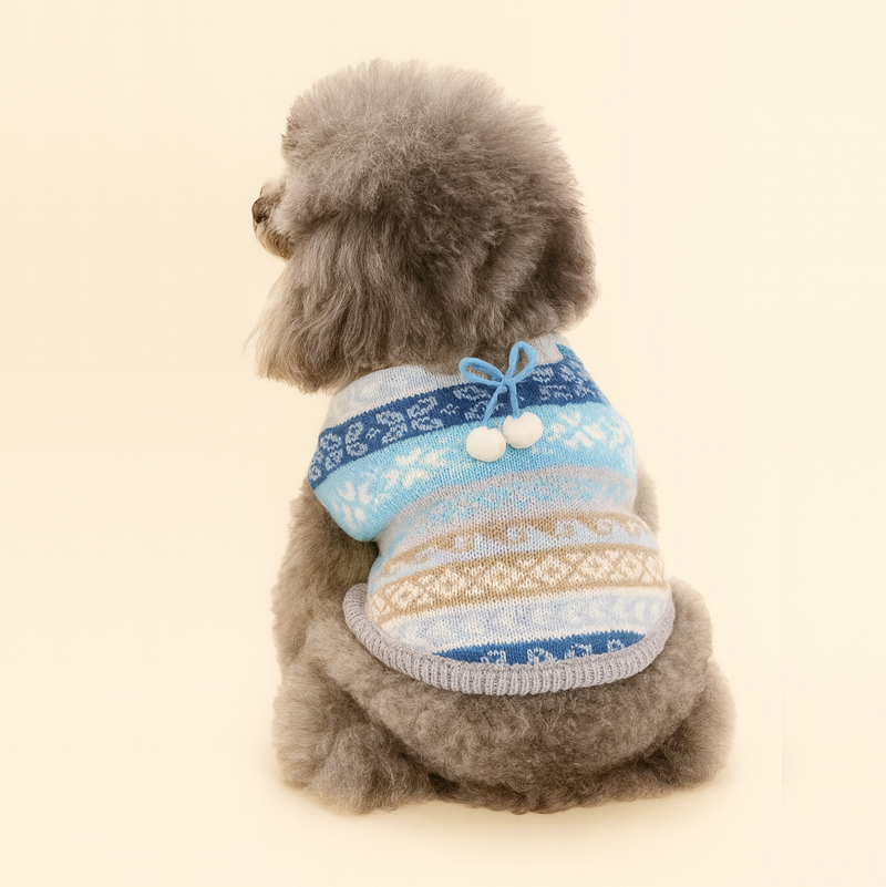 Blue Snowflake Cozy Knit