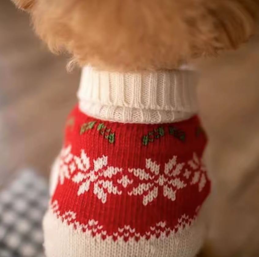 Snowflake Snuggles Pup Sweater