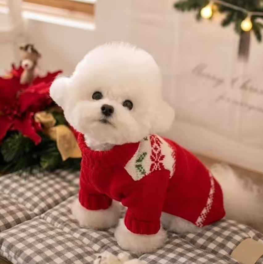 Snowflake Snuggles Pup Sweater