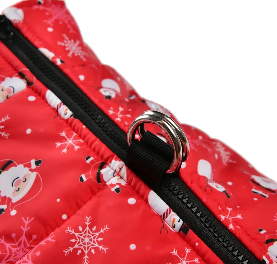 Santa Snowflake Pup Puffer