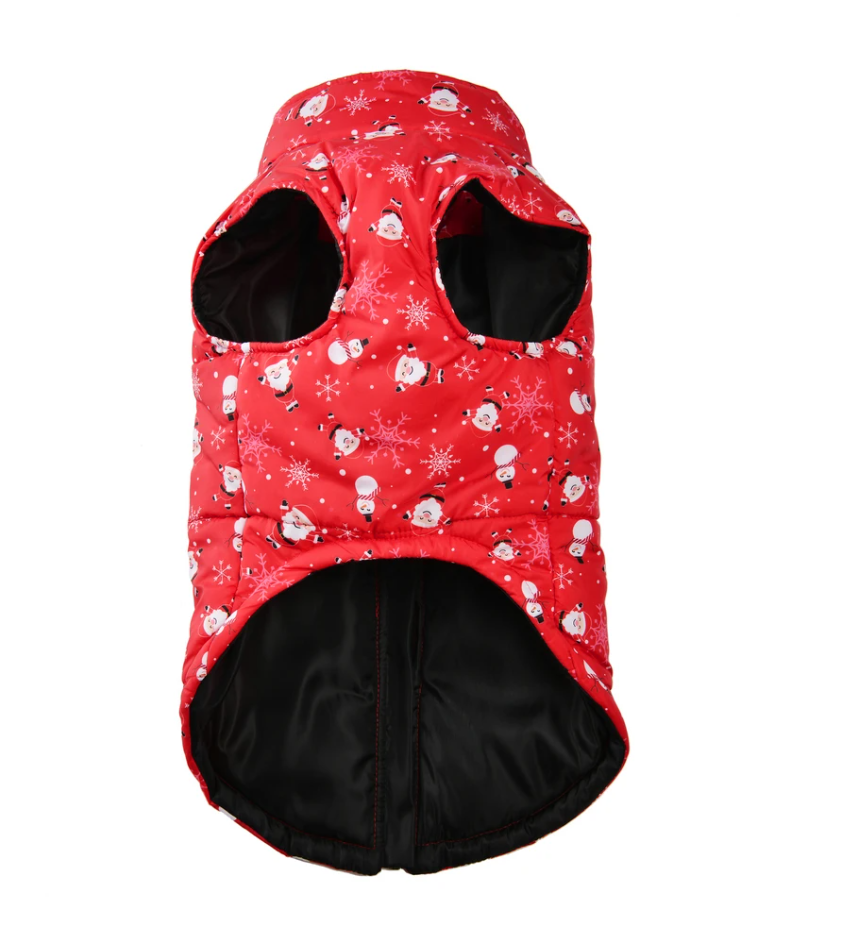 Santa Snowflake Pup Puffer