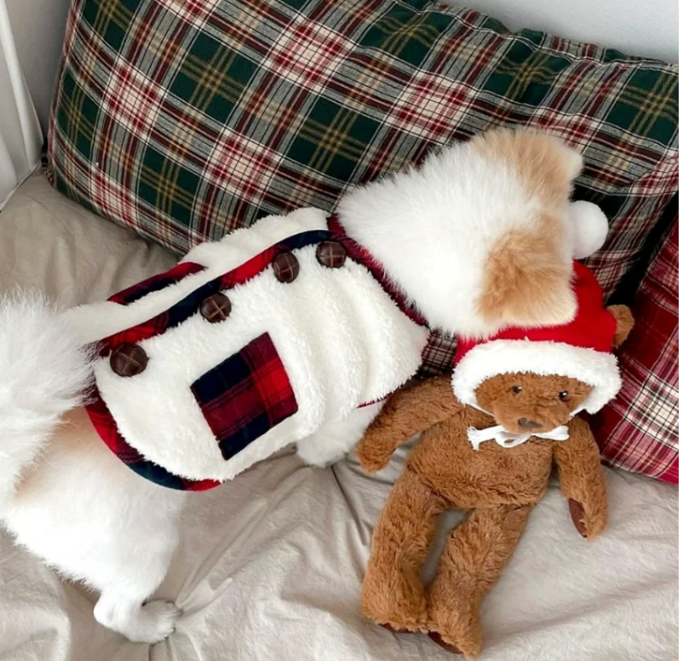 Cozy Plaid Pocket Sherpa Vest