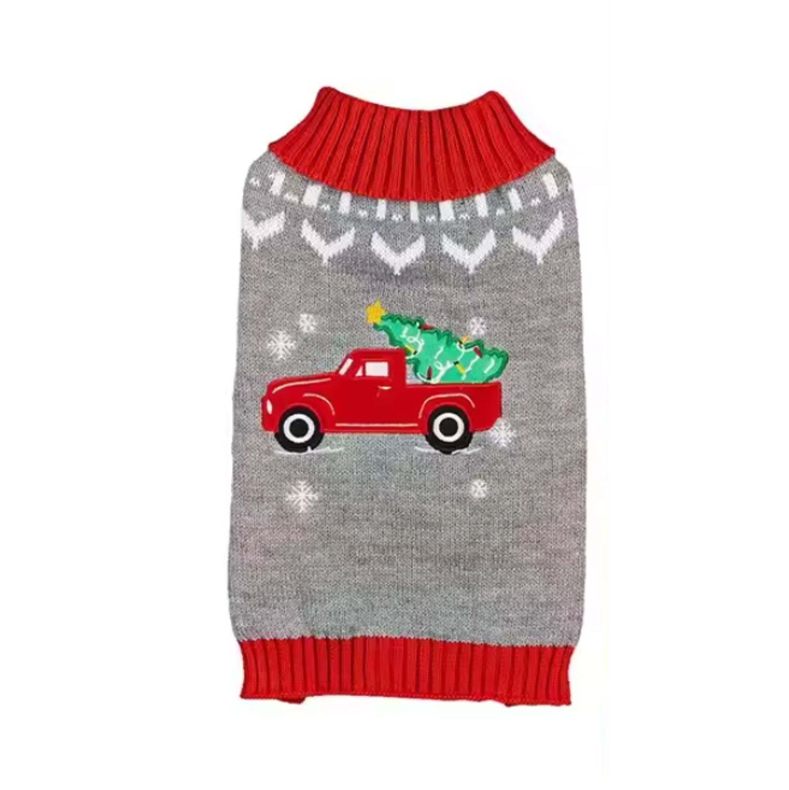 Holiday Pickup Truck Pup Sweater