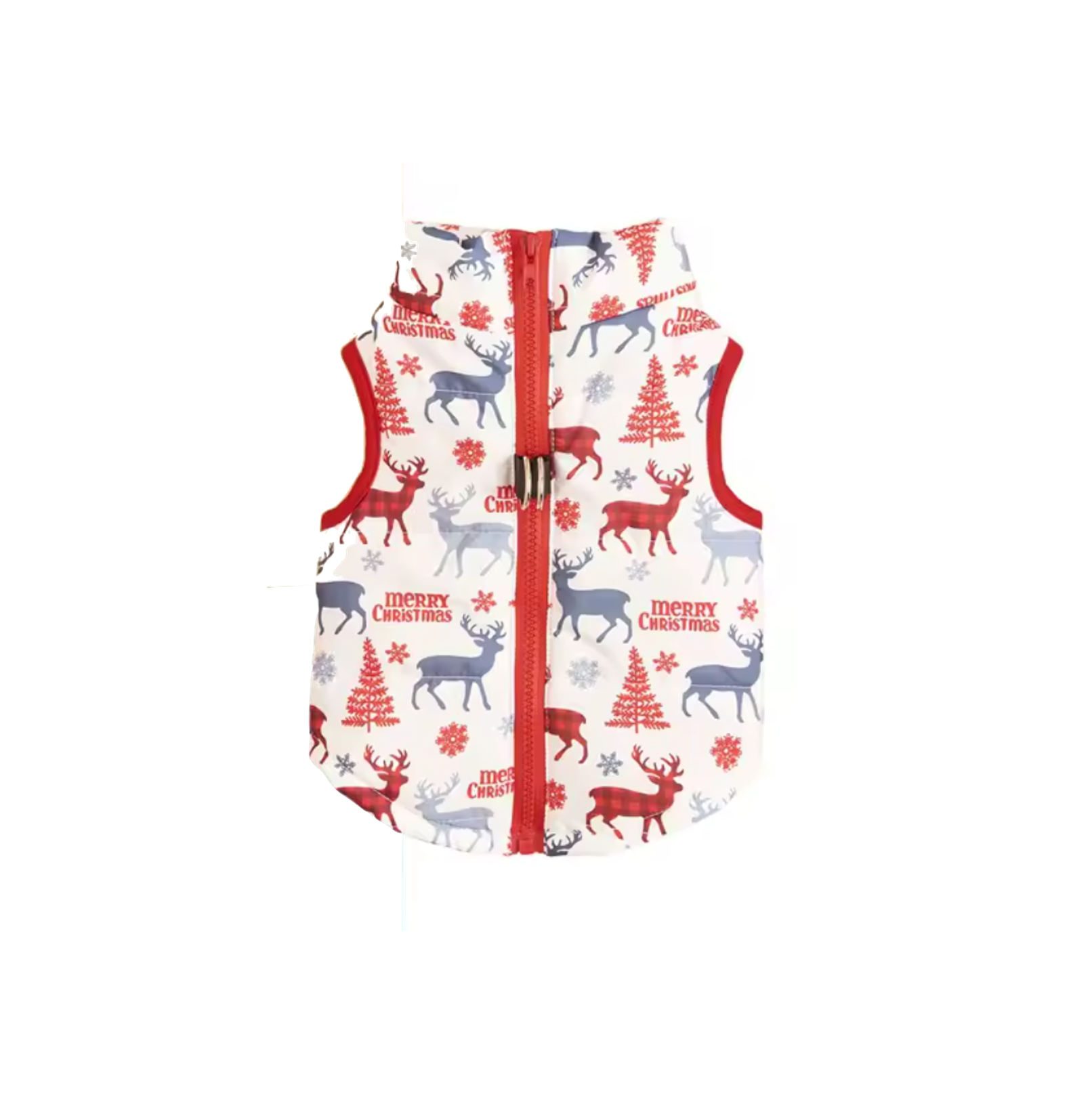 Festive Reindeer Puffer Pup Vest