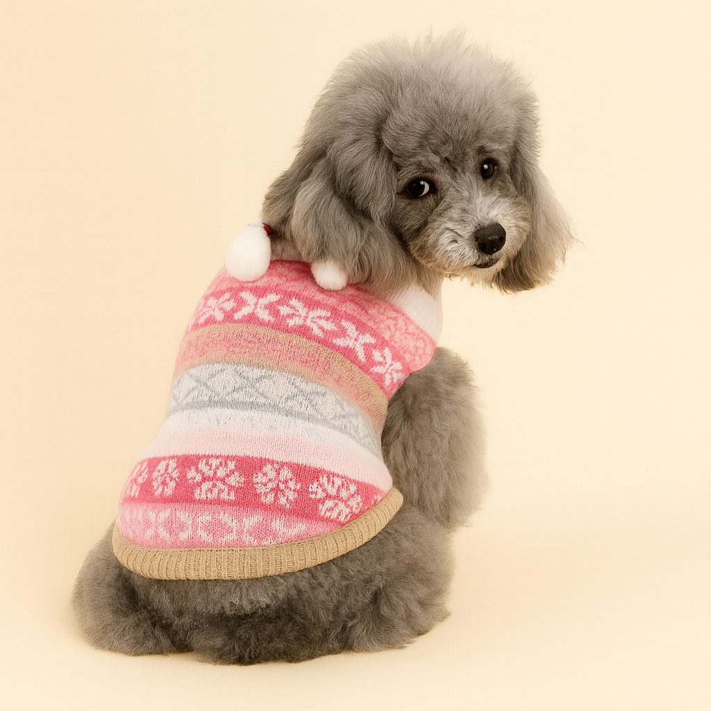 Pink Snowflake Cozy Knit